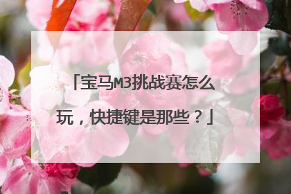 宝马M3挑战赛怎么玩，快捷键是那些？