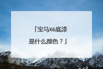 宝马X6底漆是什么颜色？