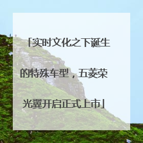 实时文化之下诞生的特殊车型，五菱荣光翼开启正式上市