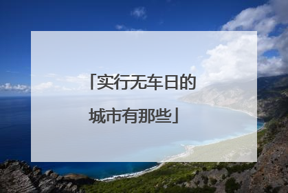 实行无车日的城市有那些