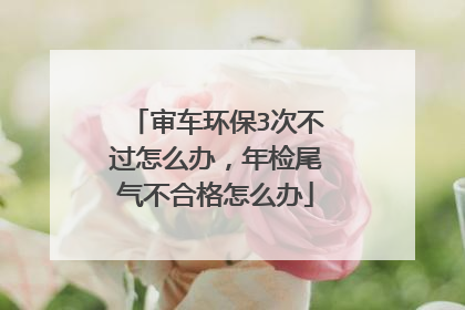 审车环保3次不过怎么办，年检尾气不合格怎么办