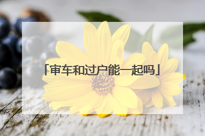 审车和过户能一起吗