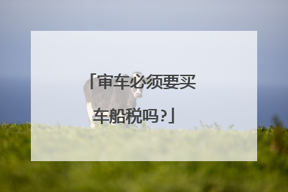 审车必须要买车船税吗?