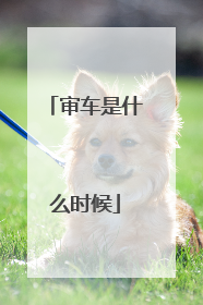 审车是什么时候