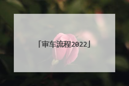 审车流程2022