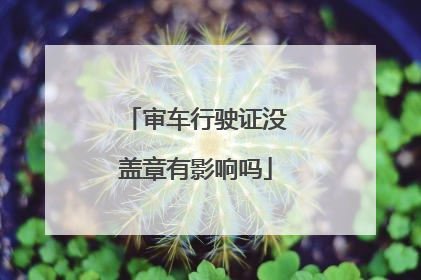 审车行驶证没盖章有影响吗