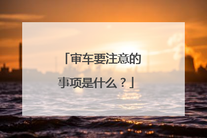 审车要注意的事项是什么？