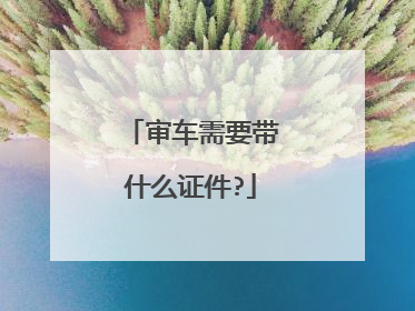 审车需要带什么证件?