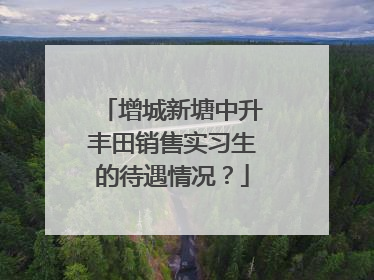 增城新塘中升丰田销售实习生的待遇情况？