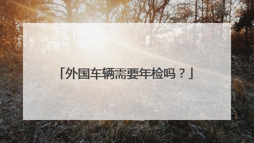 外国车辆需要年检吗？