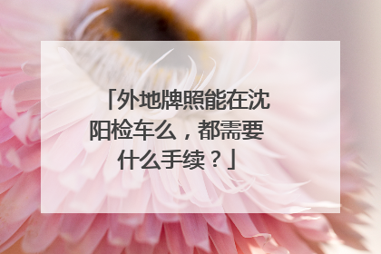 外地牌照能在沈阳检车么，都需要什么手续？