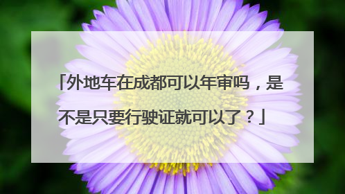 外地车在成都可以年审吗，是不是只要行驶证就可以了？