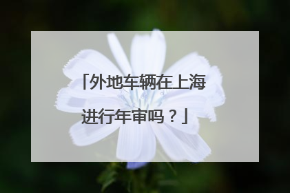 外地车辆在上海进行年审吗？