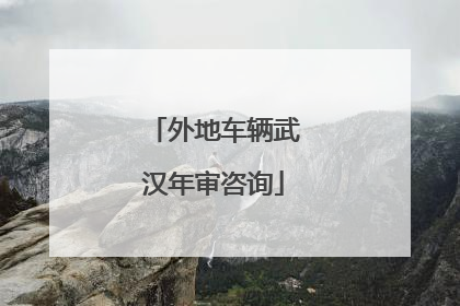 外地车辆武汉年审咨询