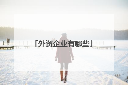 外资企业有哪些