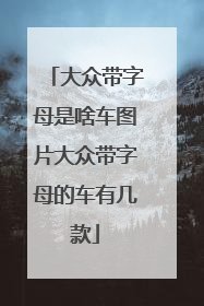 大众带字母是啥车图片大众带字母的车有几款