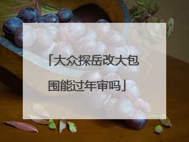 大众探岳改大包围能过年审吗