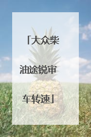 大众柴油途锐审车转速