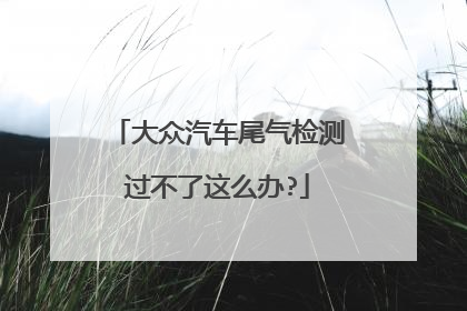 大众汽车尾气检测过不了这么办?