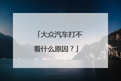 大众汽车打不着什么原因？