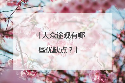 大众途观有哪些优缺点？