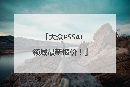 大众PSSAT领域最新报价！