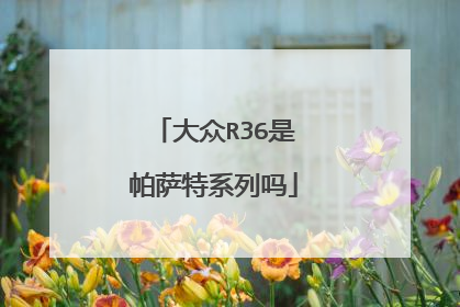 大众R36是帕萨特系列吗