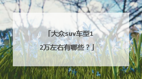 大众suv车型12万左右有哪些？