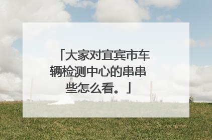 大家对宜宾市车辆检测中心的串串些怎么看。