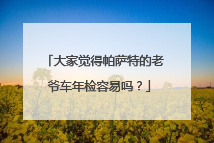 大家觉得帕萨特的老爷车年检容易吗？