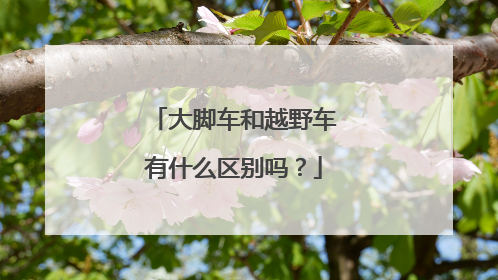 大脚车和越野车有什么区别吗？