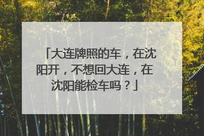 大连牌照的车，在沈阳开，不想回大连，在沈阳能检车吗？