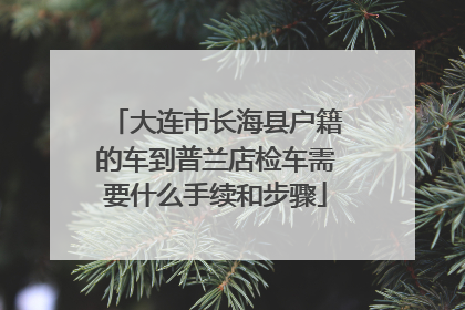 大连市长海县户籍的车到普兰店检车需要什么手续和步骤
