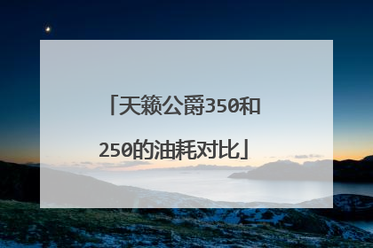 天籁公爵350和250的油耗对比