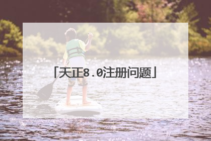 天正8.0注册问题