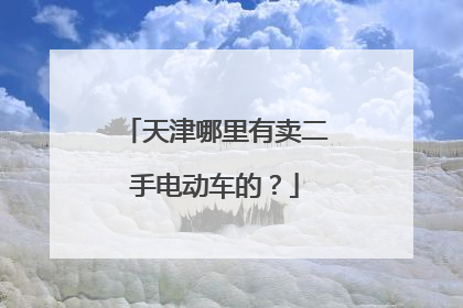 天津哪里有卖二手电动车的？