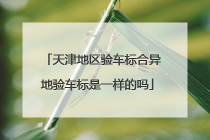 天津地区验车标合异地验车标是一样的吗