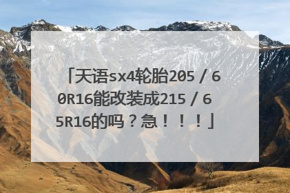 天语sx4轮胎205／60R16能改装成215／65R16的吗？急！！！