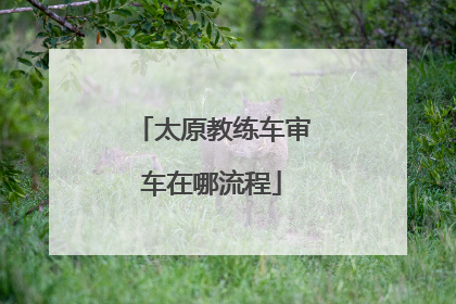 太原教练车审车在哪流程