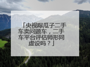 央视曝瓜子二手车卖问题车，二手车平台评估师形同虚设吗？