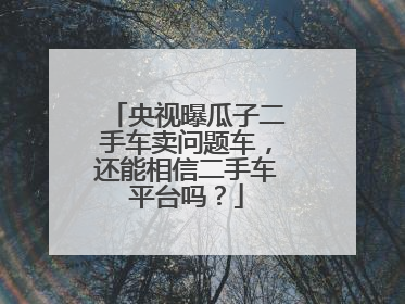 央视曝瓜子二手车卖问题车，还能相信二手车平台吗？