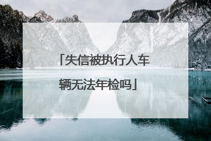 失信被执行人车辆无法年检吗