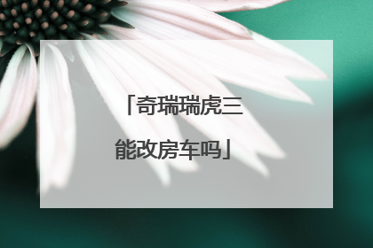 奇瑞瑞虎三能改房车吗
