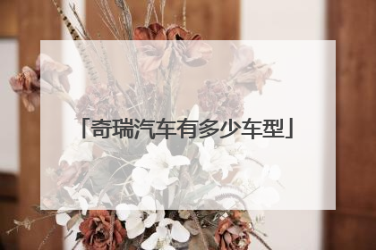 奇瑞汽车有多少车型