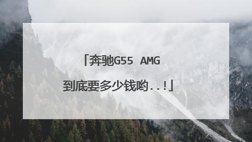 奔驰G55 AMG 到底要多少钱哟..!