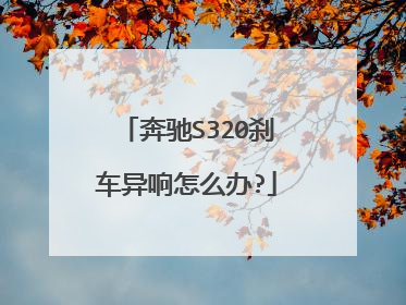 奔驰S320刹车异响怎么办?