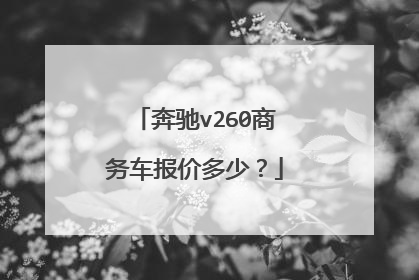 奔驰v260商务车报价多少？