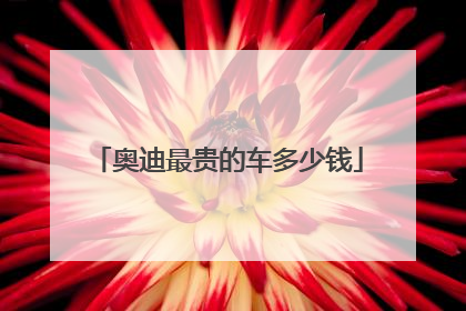 奥迪最贵的车多少钱