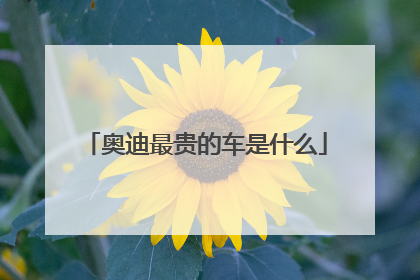 奥迪最贵的车是什么