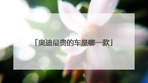 奥迪最贵的车是哪一款